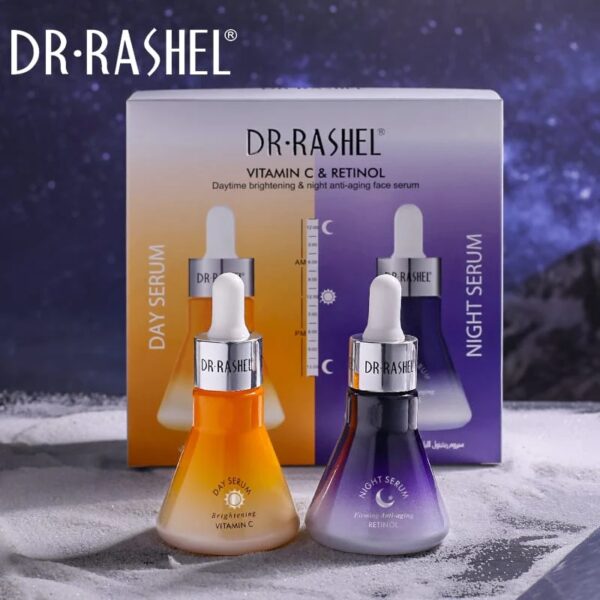 DR.RASHEL VITAMIN C & RETINOL DAYTIME BRIGHTENING &NIGHT ANTI- AGING FACE SERUM